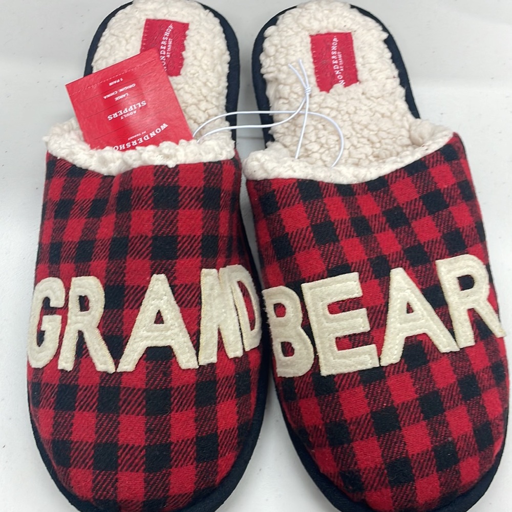Unisex Family Sleep Grand Bear Slide Slippers Red - Wondershop - Picture 1 of 7
